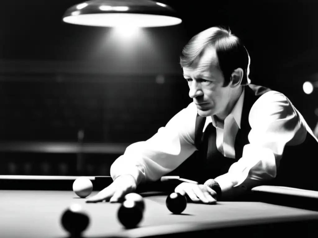 Alex Higgins: La intensa concentración en la mesa de billar