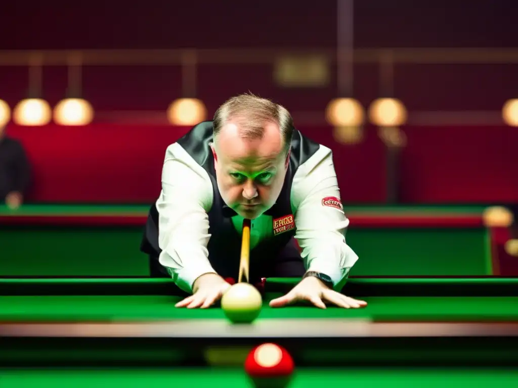 John Higgins: Concentración en la mesa de snooker