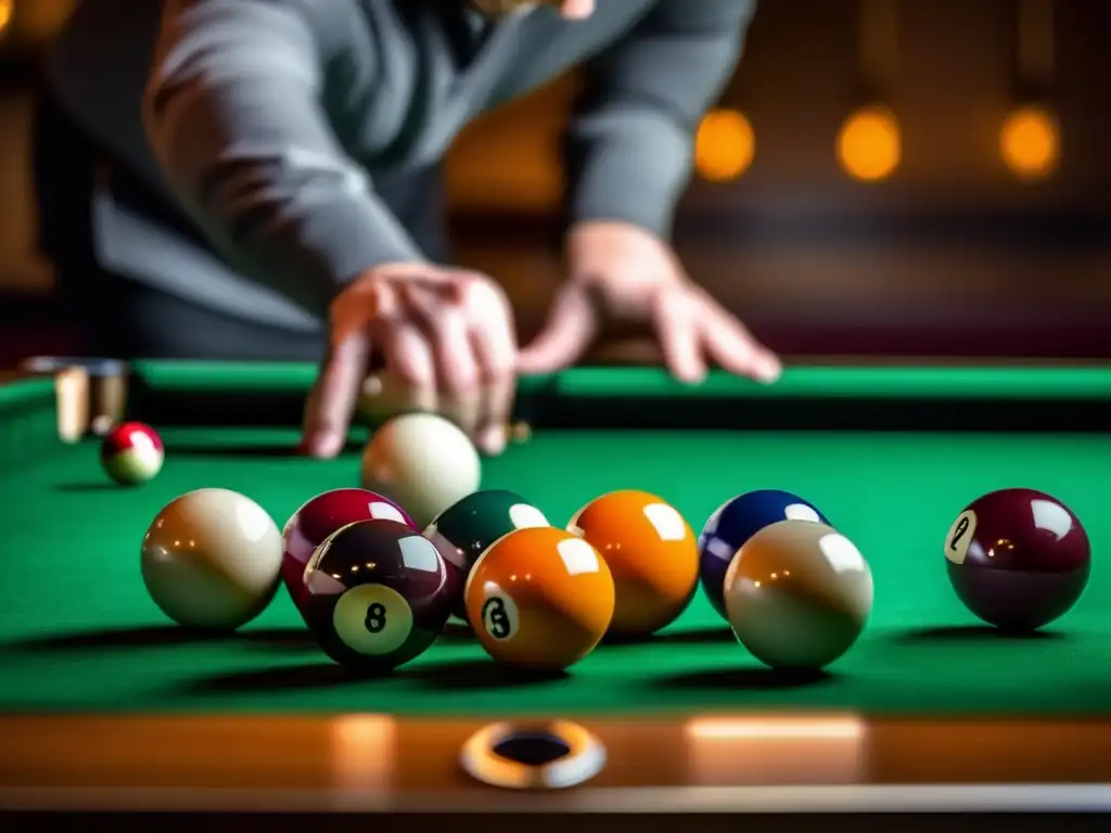 Desmontaje profesional de mesa de billar Un jugador de billar desmonta con táctica la mesa de pool, mostrando precisión y concentración en cada movimiento.