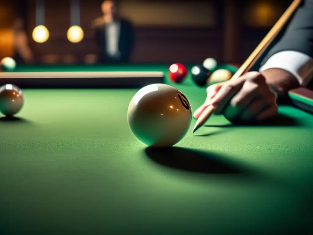 Partida de billar intensa: estrategia y concentración Dos jugadores de billar analizan la posición de las bolas y toman notas en un ambiente intenso y estratégico. Interpretar estadísticas para ganar billar